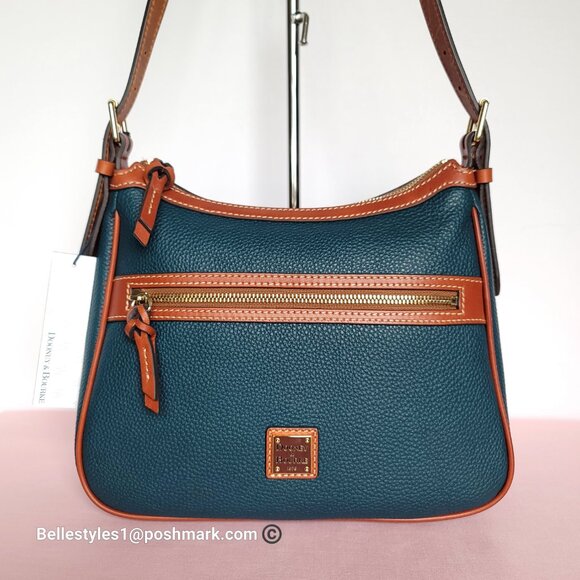 DOONEY & BOURKE Pebbled Grain Leather Presley Crossbody Bag- Teal color⭐ - Picture 6 of 16